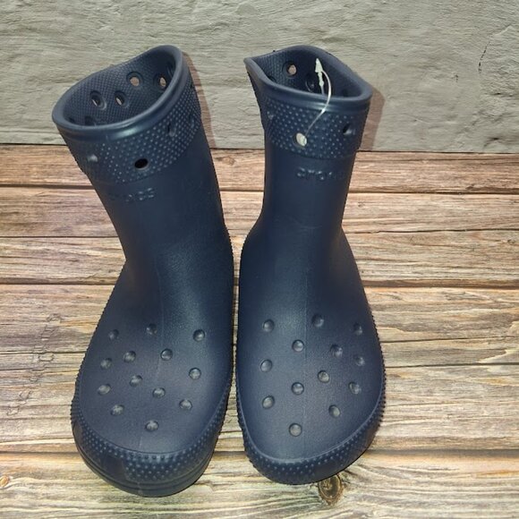 Kids Navy Blue Crocs Boots Size M4/W6 - Picture 2 of 5